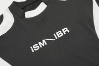Contrast Color Letter Print Short-sleeve Men