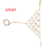 Women's Full Diamond Small Plaid Finger Bracelet
