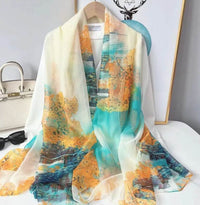 Fashionable Stylish Yourou Yarn Rose Scarf For Women