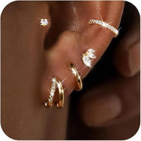 Zircon-Encrusted Luxury High-End All-Match Earring Set For Women