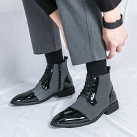 New Leather Boots Fashion Men's Business Formal Leather Shoes
