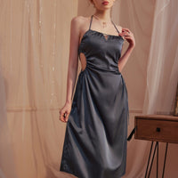 Women's Hollow Ice And Snow Nightdress With Chest Pad