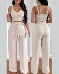 Fashion Suspenders Two-piece Suit Women's Clothing