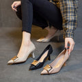 Women's PU Solid High Heel Boots