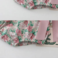 Baby Rompers Velvet Rose Clothes Short Sleeve Jumpsuit