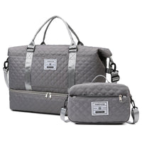Large-Capacity Fitness Quilted Embroidered Yoga Bag