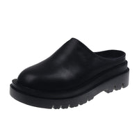 Womens Chunky-soled Closed-toe Mules For Casual Wear