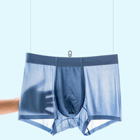 Summer Men's Ice Silk Seamless Mesh Shorts