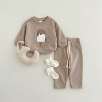 Two-piece Suit Boys And Girls Long Sleeve Trousers Suit Sportswear Autumn And Winter