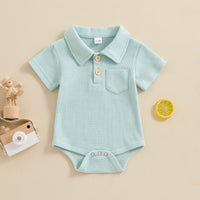 Baby Fashion Casual Solid Color Waffle Jumpsuit