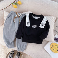 Spring And Autumn Children Sweater Pants Suit