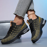 Plus Size Women's Breathable Shoes Flat Fashionable Flyknit