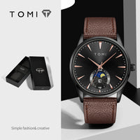 Korean-style Fashionable Round Watch For Men And Women, Simple And Casual