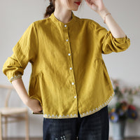 Vintage Embroidered Cardigan Loose Casual Top