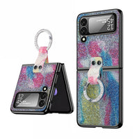 Electroplating Glitter Ring Phone Case Rhinestones