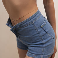 Sexy Simple Single-layer Metal Chain Belt