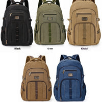 Durable Large Capacity Canvas Backpack Retro Computer Backpack Travel & Outdoor Sports