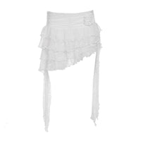 Vacation Style Three-dimensional Flower Lace Strap Skirt