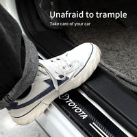 4 PCS Universal PVC Cuttable Car Door Sill Protective Sticker Kit Car Threshold And Frame Protection