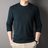 Spring And Autumn Middle-aged Men's Solid Color Sweater