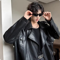 Men's PU Leather Jacket Sophisticated And Slightly Rebellious Look