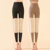 Winter High Waist Knee-pad Leggings Fashion Warm Double-sided Frosted Pants Solid Slim Trousers Women Clothing