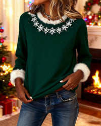 Fur Collar And Patchwork Women's Solid Color Fur Collar Hoodie