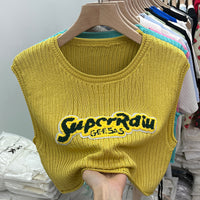 Knitted Waistcoat Vest Women's Inner Match Sleeveless Top