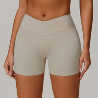 Cross High Waist Yoga Shorts Skinny Hip Raise Sports Shorts