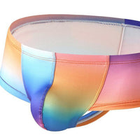 Low Waist Men's Underwear Printed U Convex Mesh Breathable