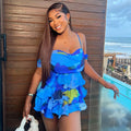 Fashionable Printed Dress Elegant And Figure-hugging