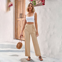 SpringSummer Drapey Straight-Leg Pants Female
