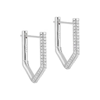 Geometric Unilateral Micro Rhinestone Earrings For Women