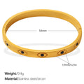 European And American Cross-border Luxury Vintage Colored Diamond Eye-shaped Jewelry With High-end And Niche Design, Stainless Steel Bracelet
