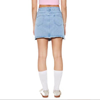 Womens Stylish Distressed Denim Skirt With A Personalized Design