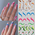 Abstract Ribbon Line Watermark Nail Sticker Decoration