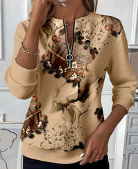 Long Sleeve Women's T-Shirt Halloween Christmas Print Sweatshirt Casual Sweater Top