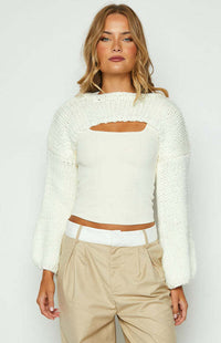 Temperament Long Sleeve Short Casual Sweater
