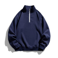 Men's Fashion Half Zipper Season Stand Collar Pullover Sweater