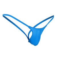 Men's Thong Full Color Plain Double Ding T-shaped Panties Boys Underwear