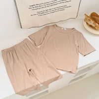 Modal Children's Pajamas Short-sleeved Thin Bellyband Homewear Suit