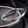 Women's Fashionable All-Match Printed Stainless Steel Bracelet