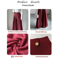 American-style Flowy High-end Wide-leg Pants