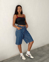 European And American Denim Shorts Bullet-free Fitted Figure Flattering Women's Pants