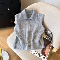 Design Sense Twist Knitted Vest Women