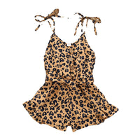 Girls Fashion Heart Print Lace-Up Sling Bodysuit
