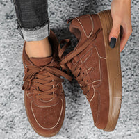 New Thick Bottom Frosted Skateboard Couple Vintage Fashion Outdoor Casual Shoes Maillard Lady Sneaker
