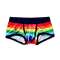 Men's Quick-drying Rainbow Stripes Boyshorts