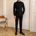 Black Fashion Commuter Slimming Leisure Versatile British Suit Set