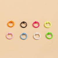 Punk Exaggerated Geometric Candy-colored Round Nose Studs